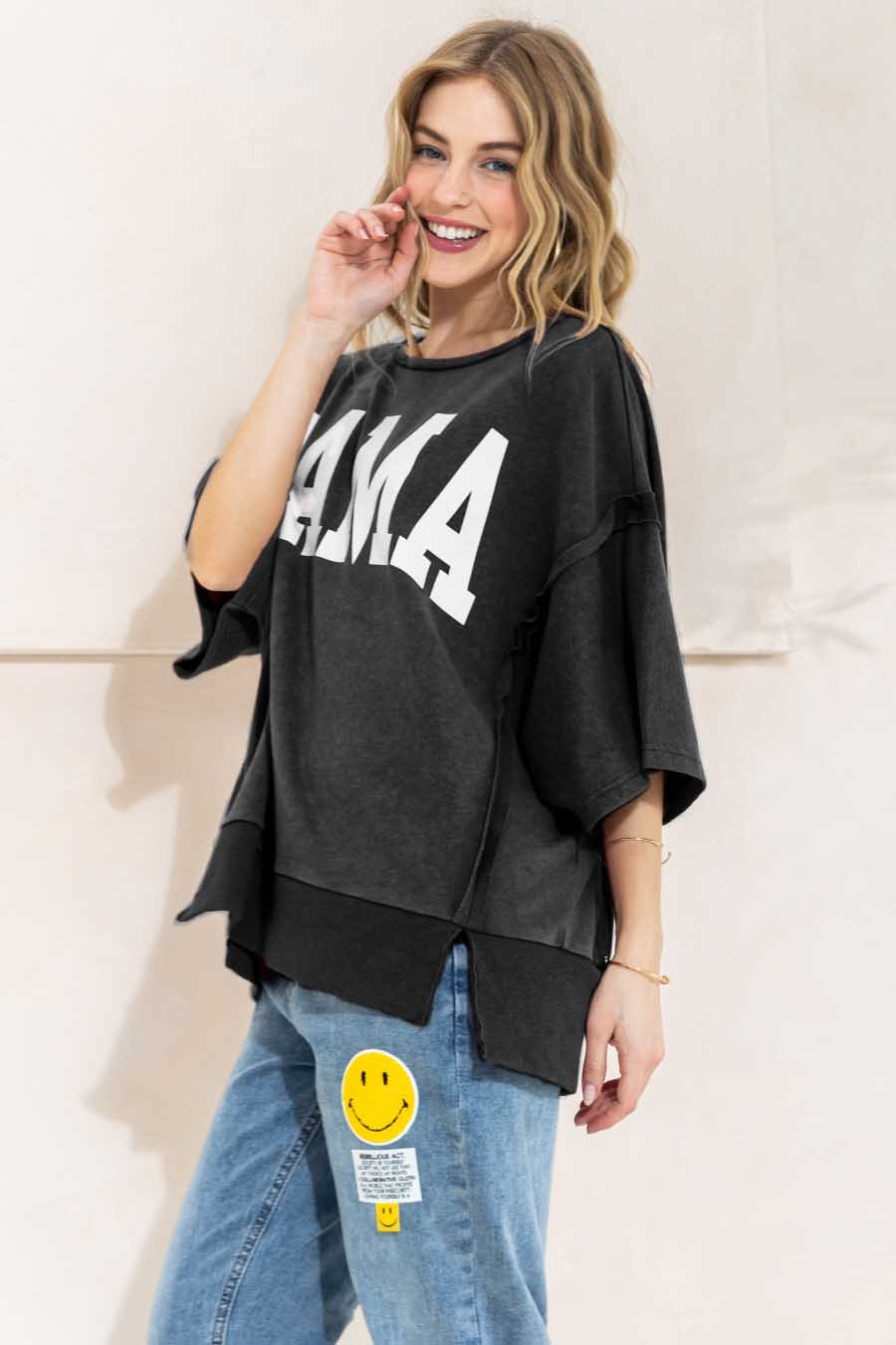Bama Game Day Washed Knit Top