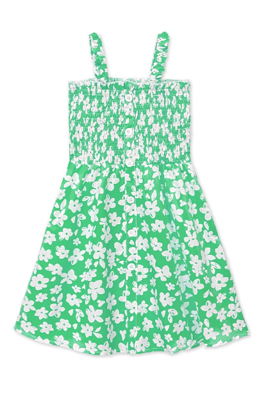Toddlers Floral Dress with Smocking