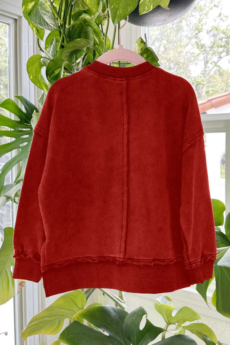 Crewneck Sweatshirt with Sequin Stars