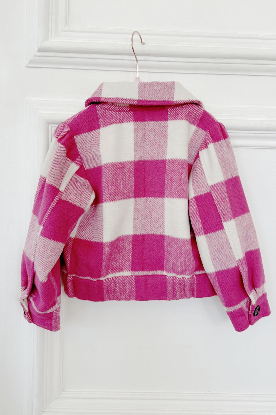 Kids Fuschia Plaid Jacket