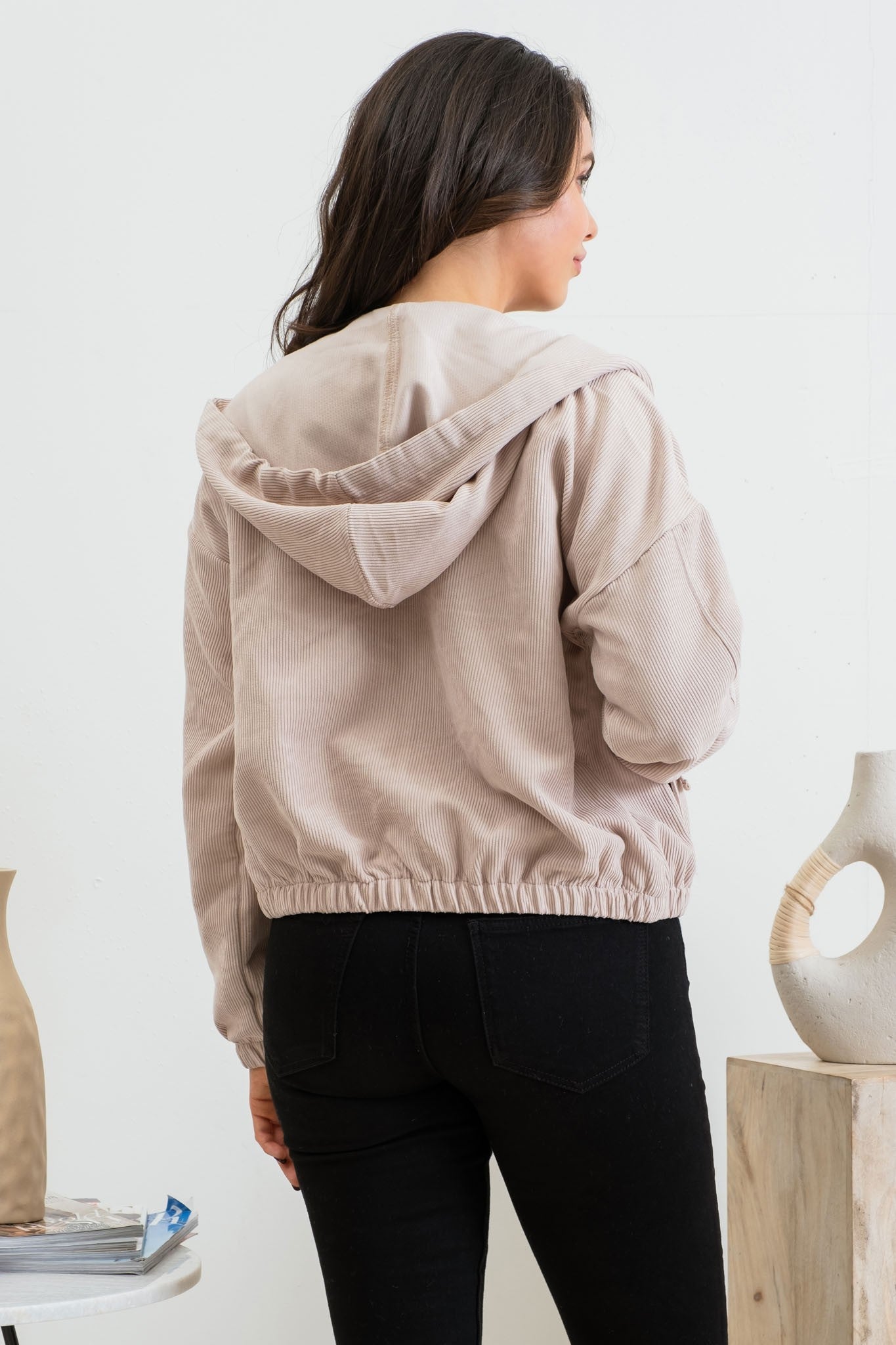 Corduroy Zip Front Jacket