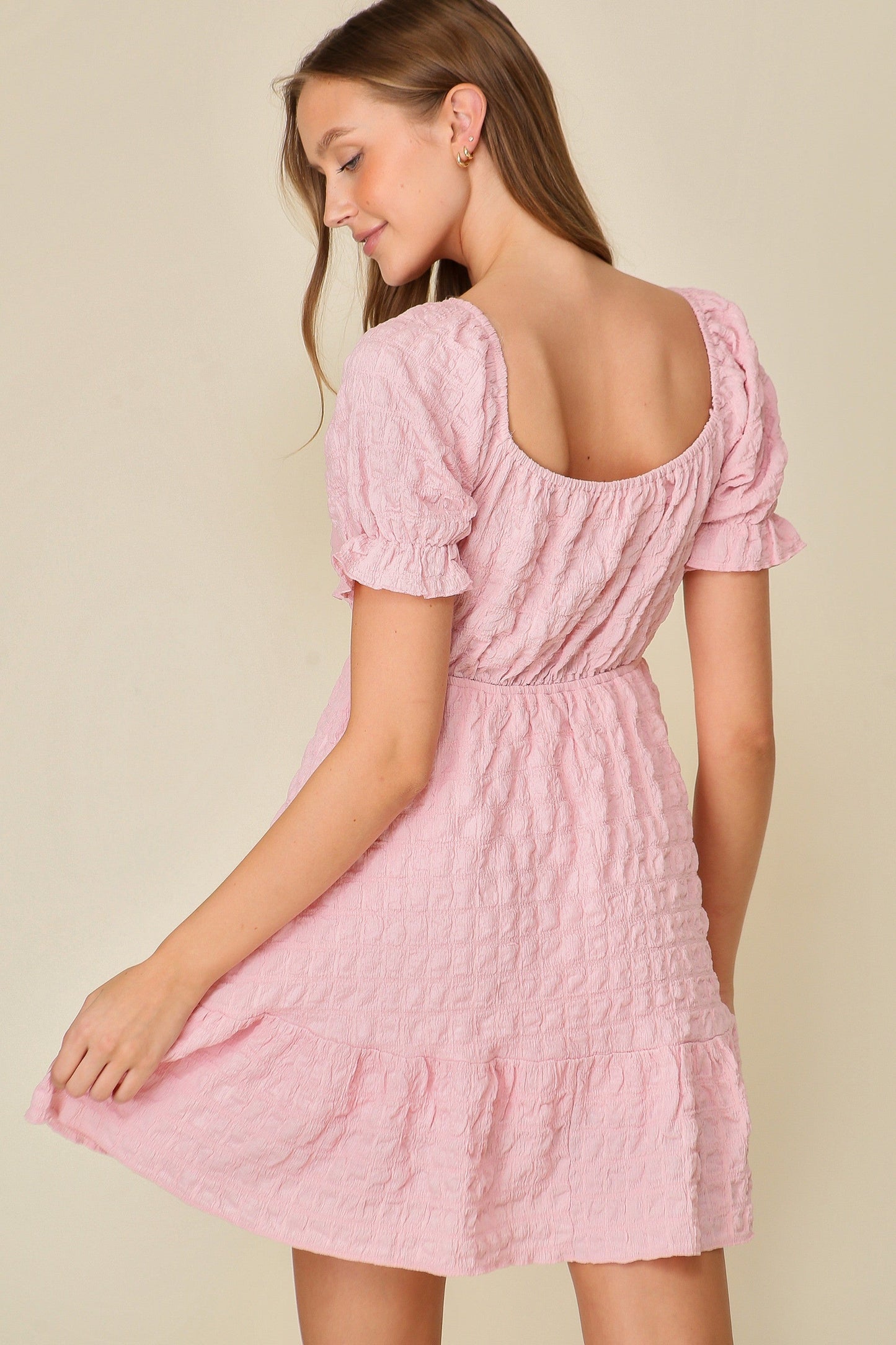 Square Neck Baby Doll Dress