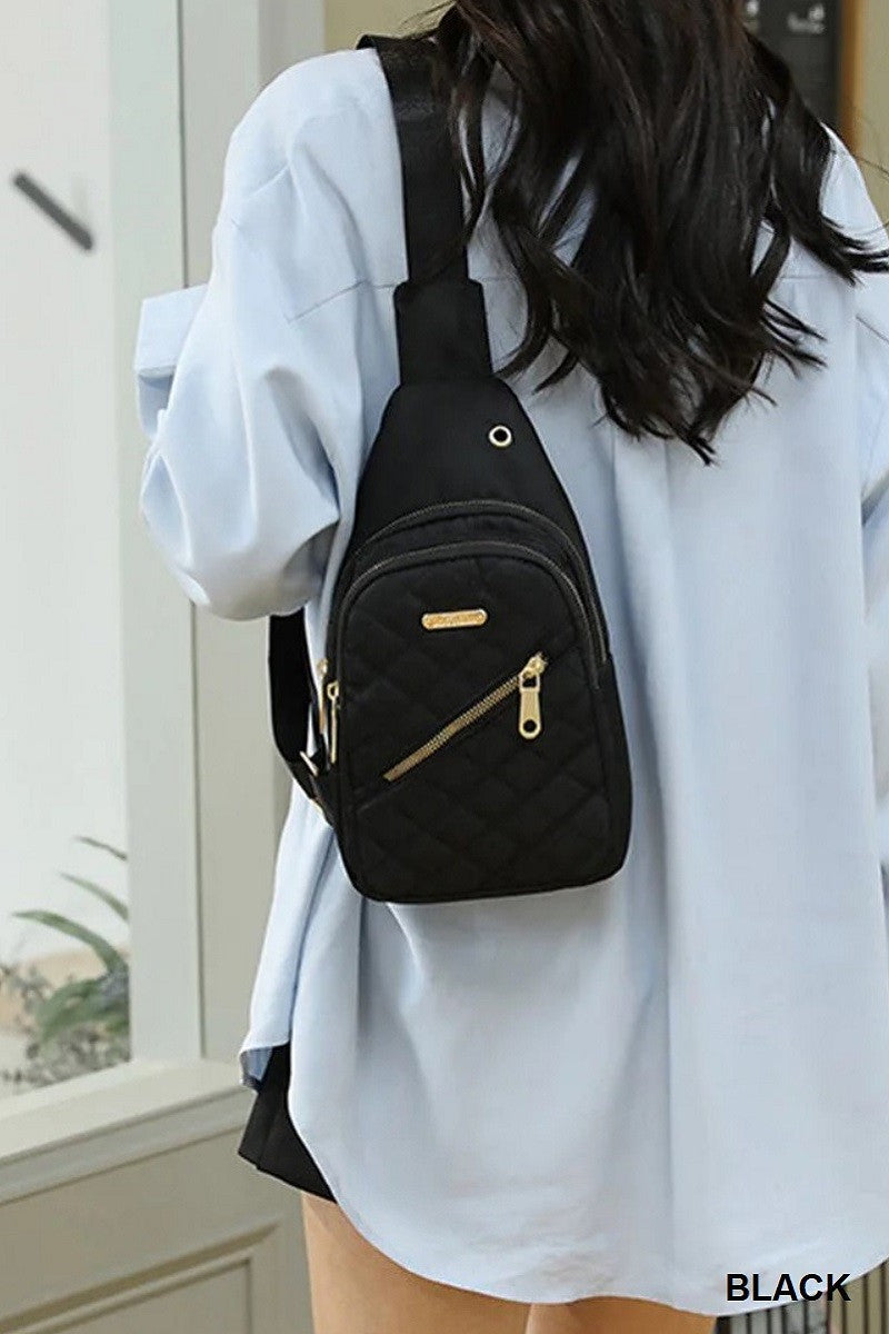 Quilted Crossbody Sling Bag