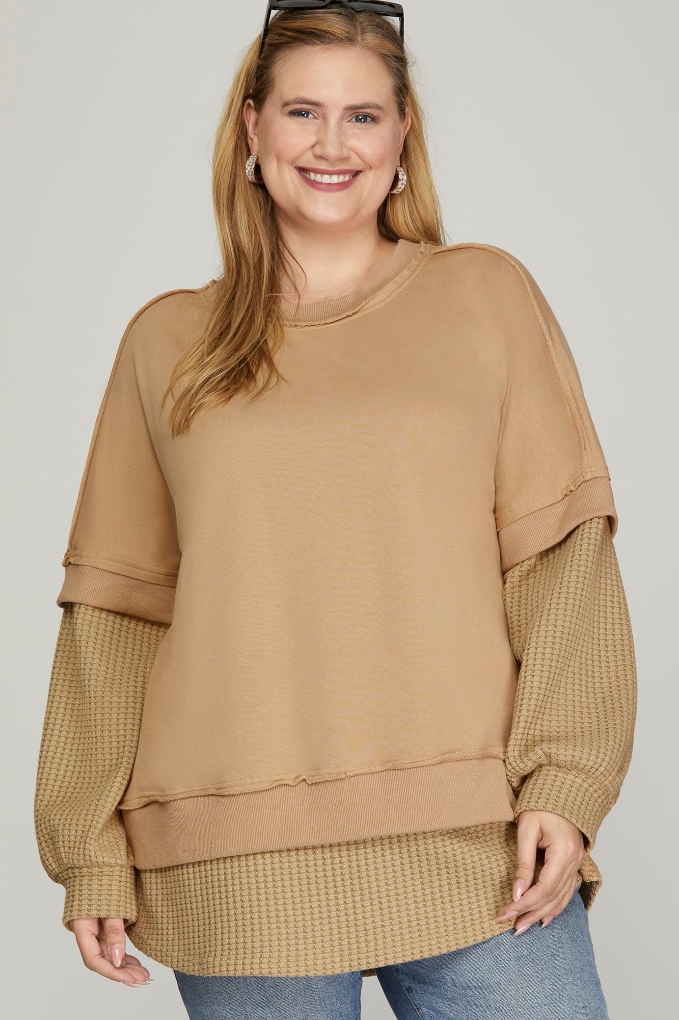 Long Sleeve Contrast Sweatshirt