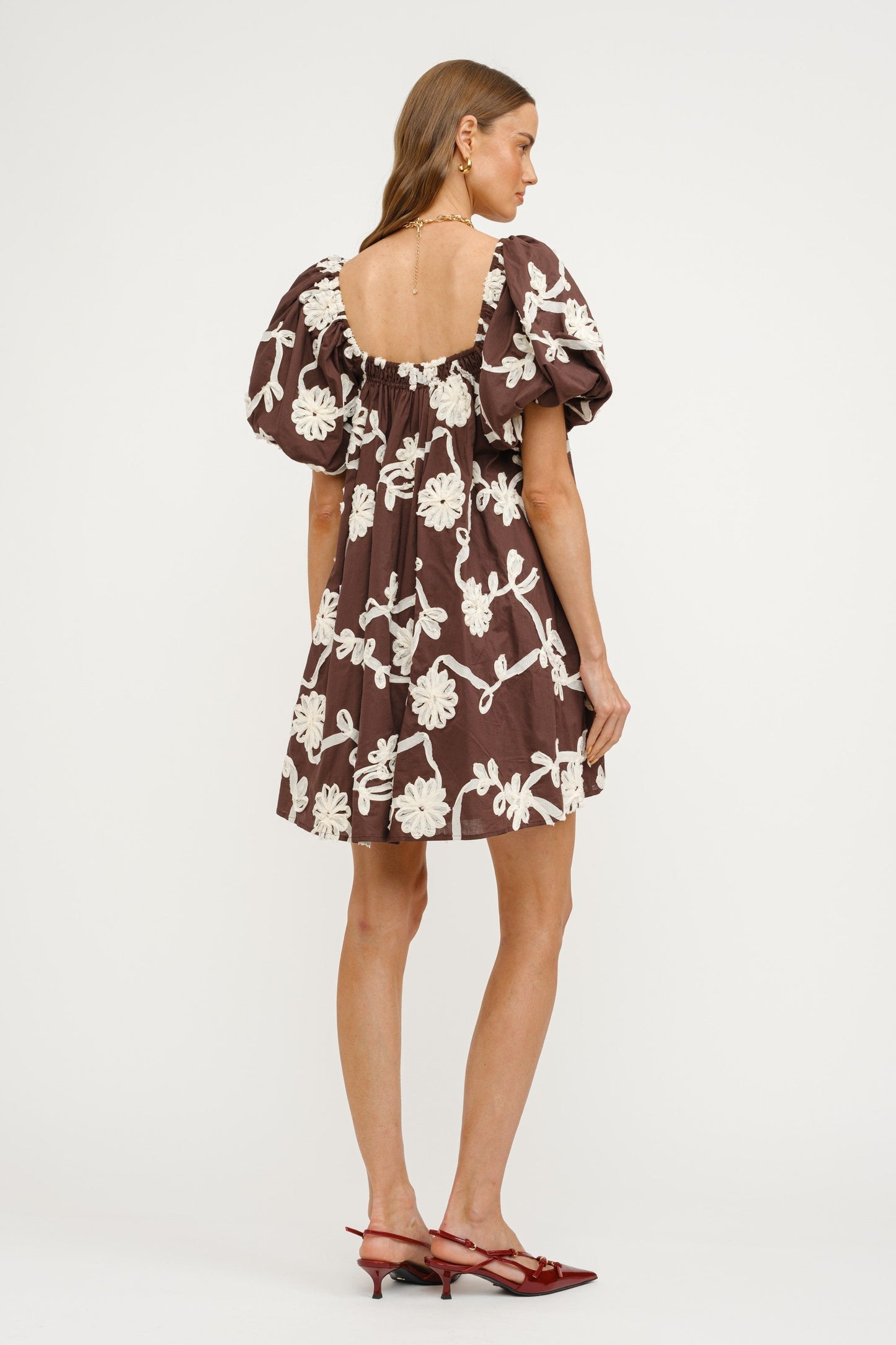 Maddy Brown Floral Mini Dress