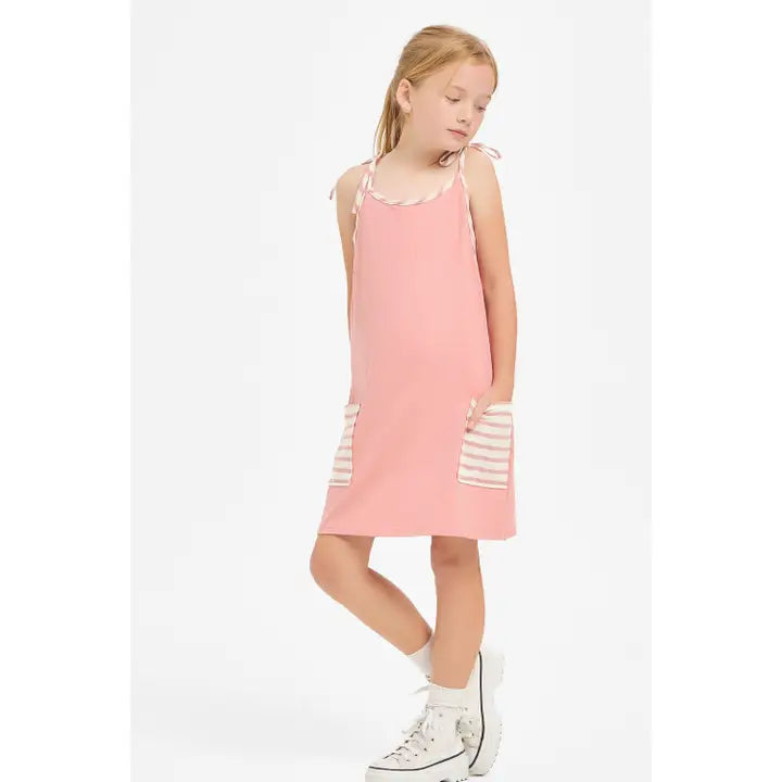 GOOD GIRL relaxed tank dress with built in romper lining