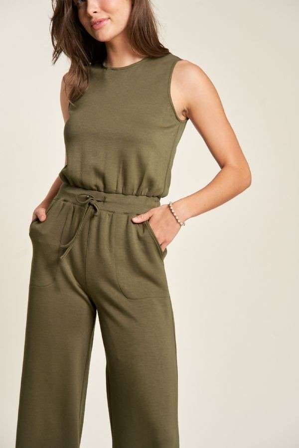 Knit Sleeveless Jumpsuit