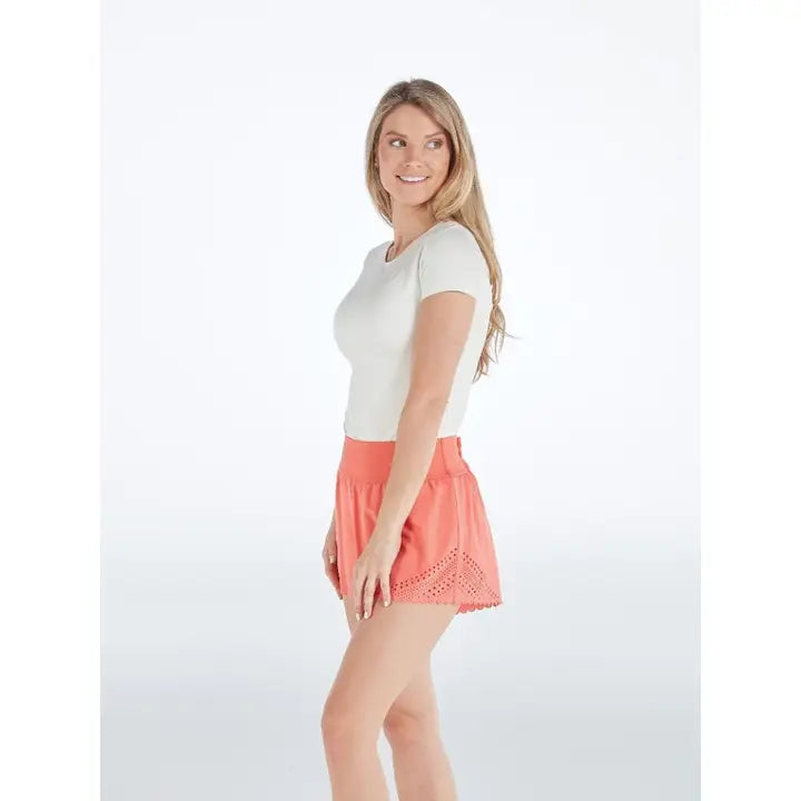 SIMPLY SOUTHERN CORAL SHORTS