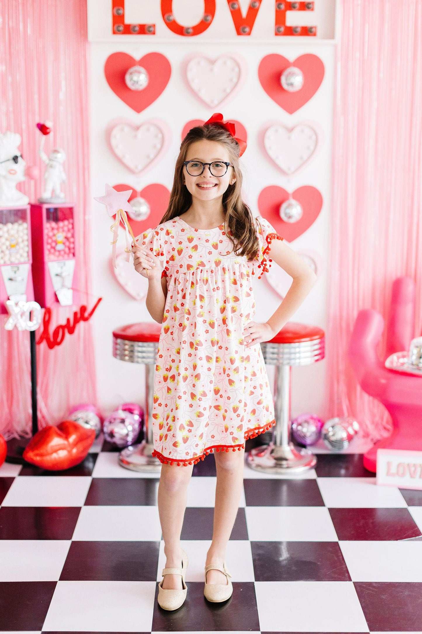 Berry Charming Pom Pom Romper/Dress