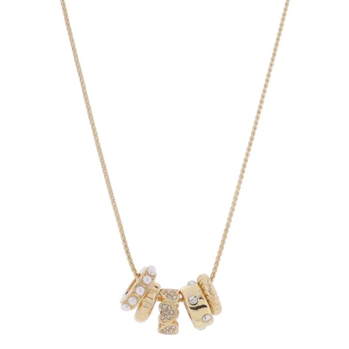 JANE MARIE CLUSTER NECKLACE PAVE PEARL