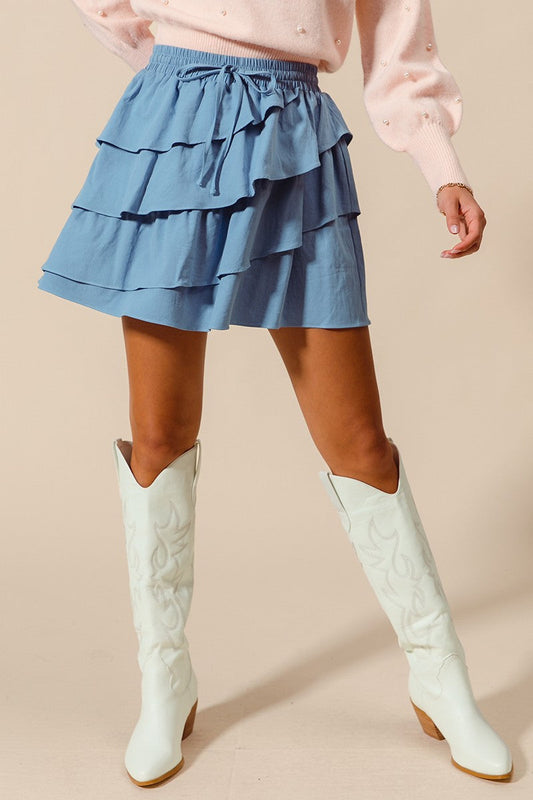 Asymmetrical Ruffled Game Day Skirt