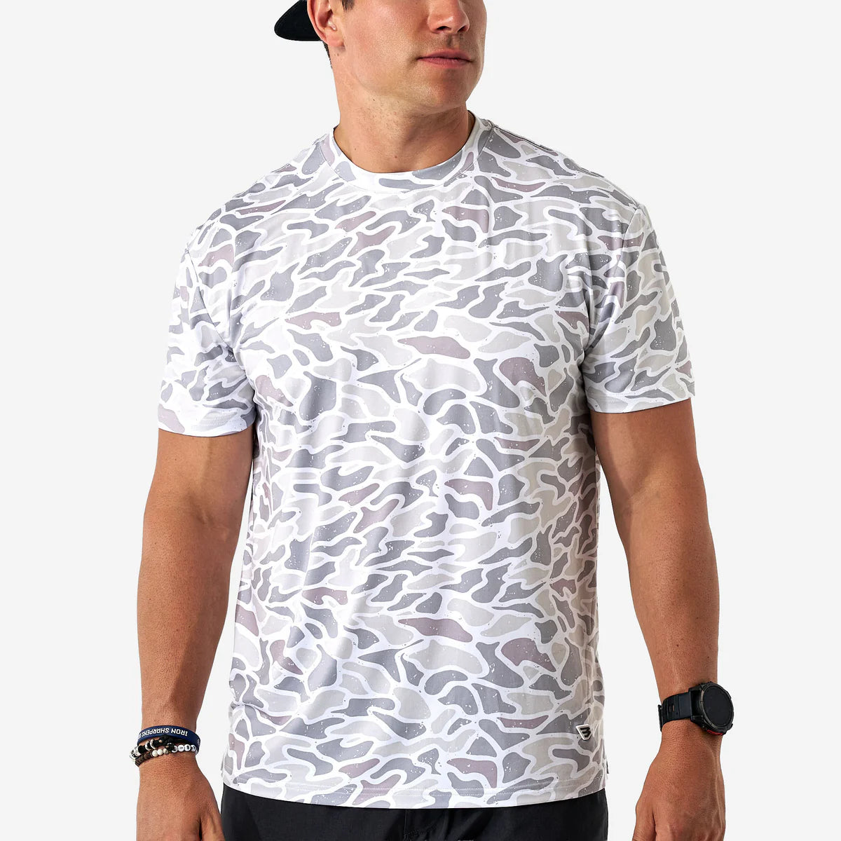 Mens Burlebo white Camo Tee