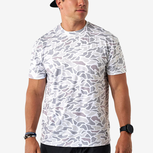 Mens Burlebo white Camo Tee