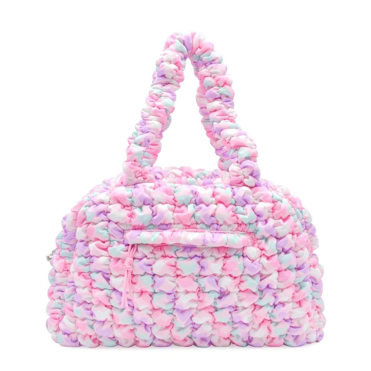 Heart Print Scrunch Duffle