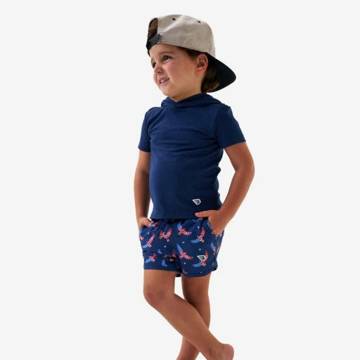 burlebo kids USA Eagle swim trunks
