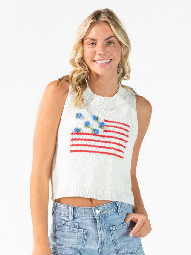 SS Tank Top Flower Flag