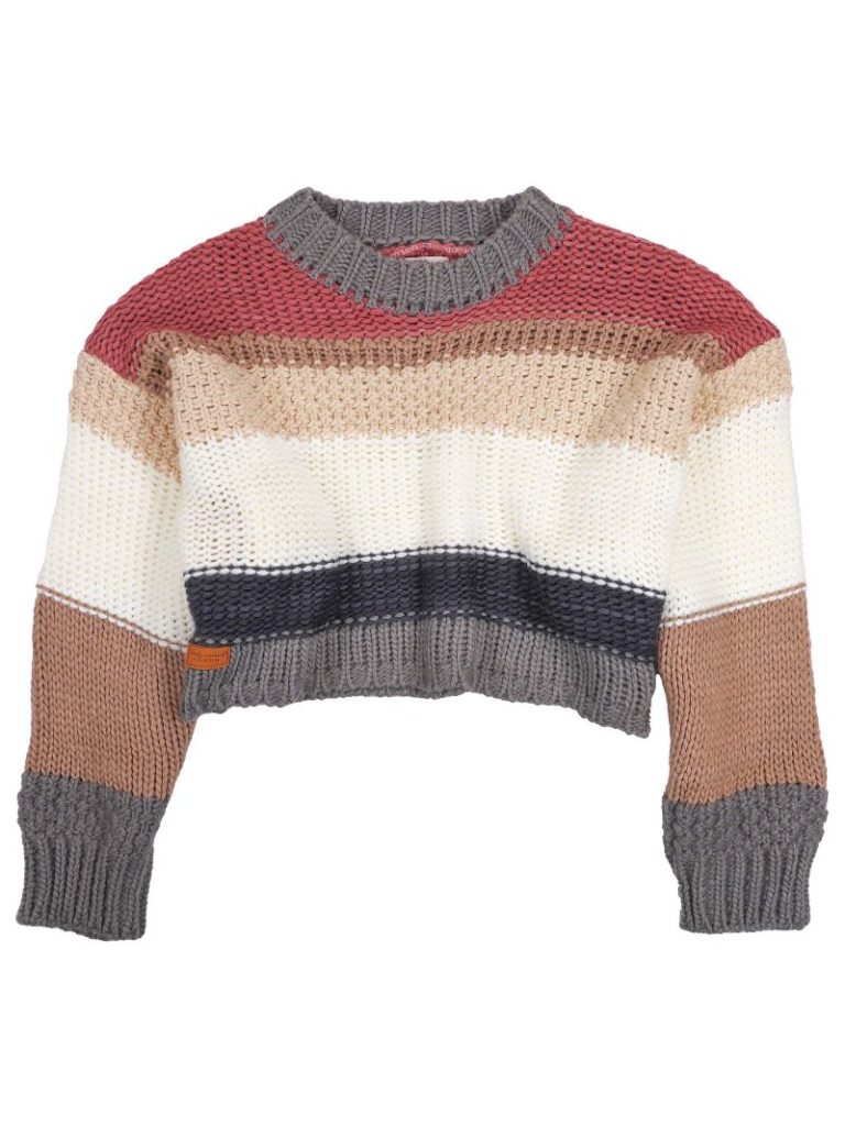 Simply Southern Cropped Striped Sweater