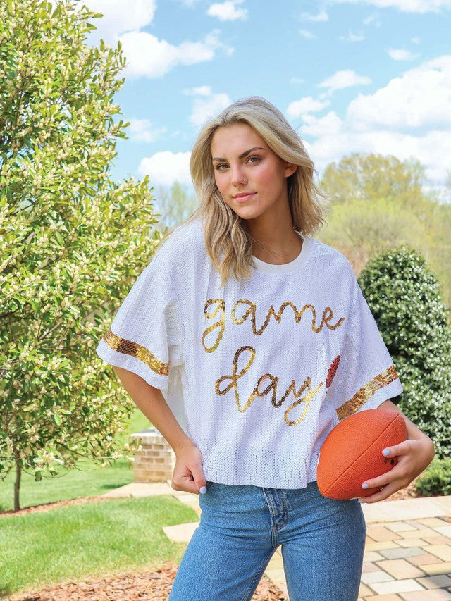 Simply Southern Game Day Sequin Top
