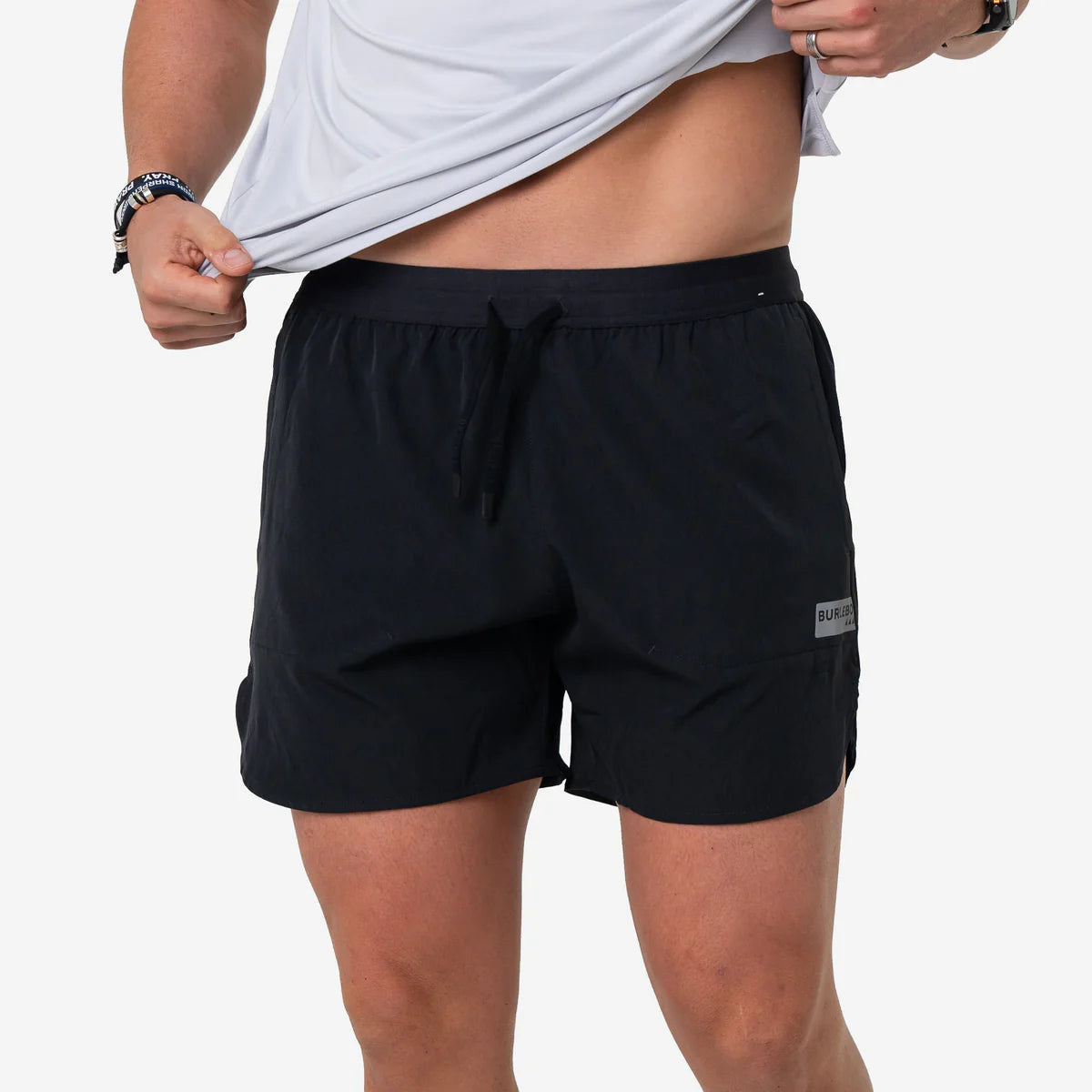 Mens Burlebo Black Training Shorts