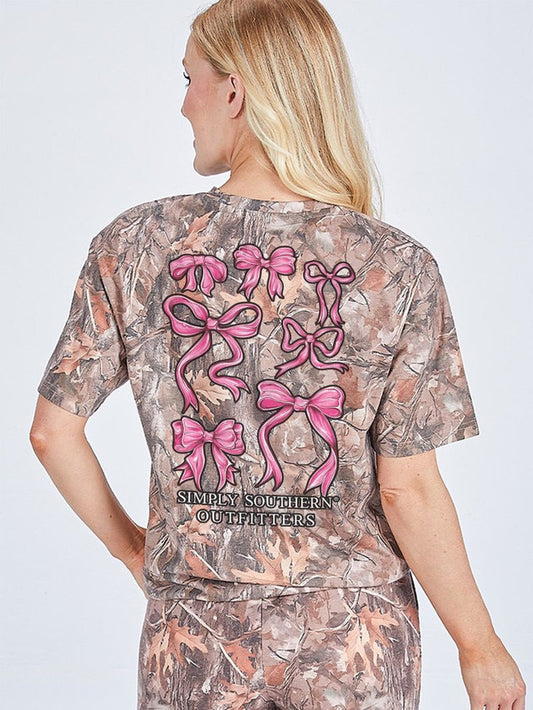 SIMPLY SOUTHERN WOMENS CAMO PINK BOWS