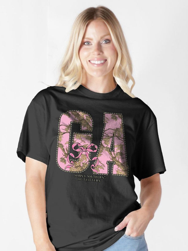 Simply Southern GA Black/Camo Tshirt