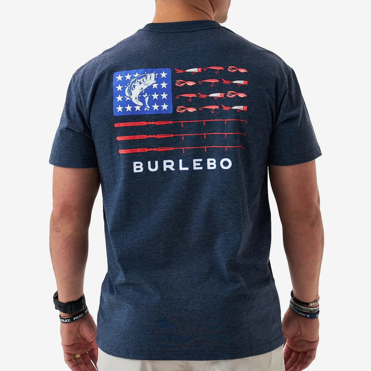 Mens Burlebo Fishing USA Tee