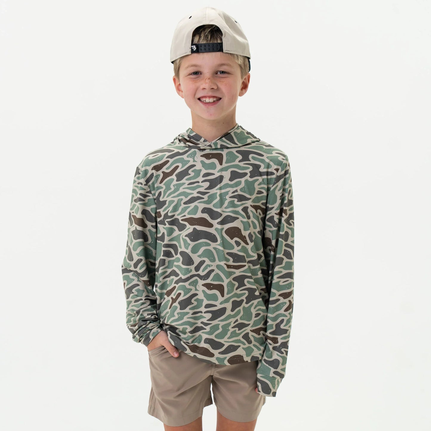 Burlebo Youth Retro Duck Camo Hoodie