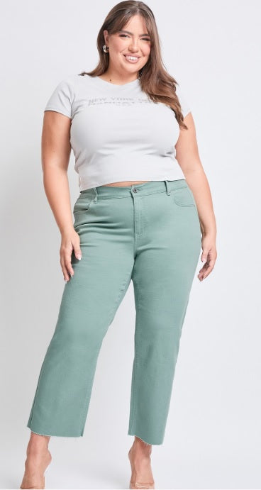 Evergreen Plus High-Rise Cropped Wide Leg Trouser