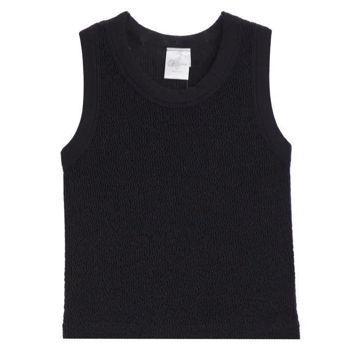 Sleeveless Smocking Tank Top