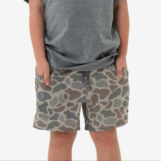 Burlebo Youth Athletic Shorts Classic Deer Camo