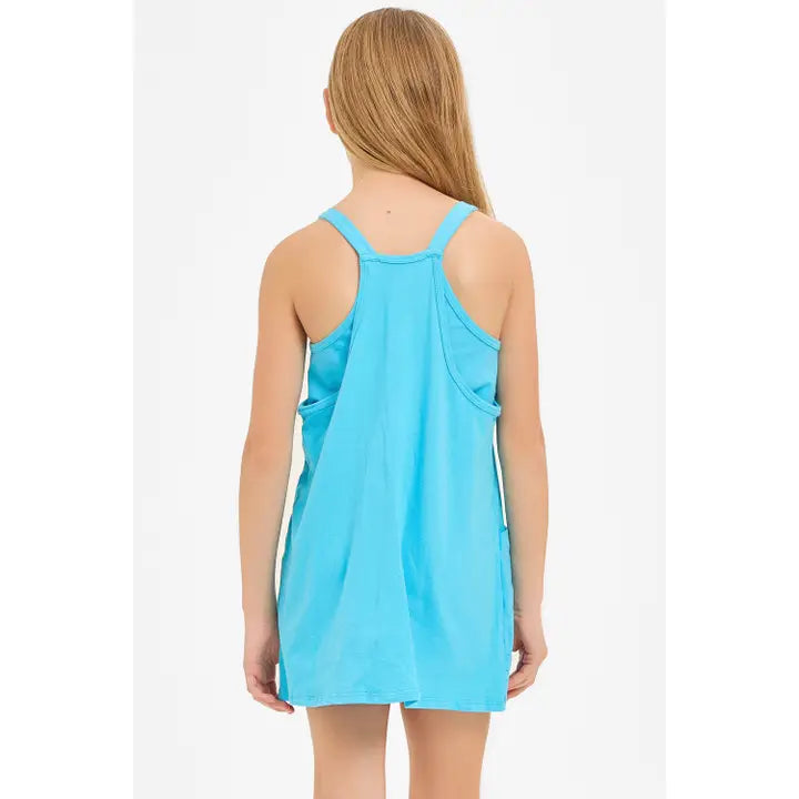 GOOD GIRL relaxed tank dress with built in romper lining