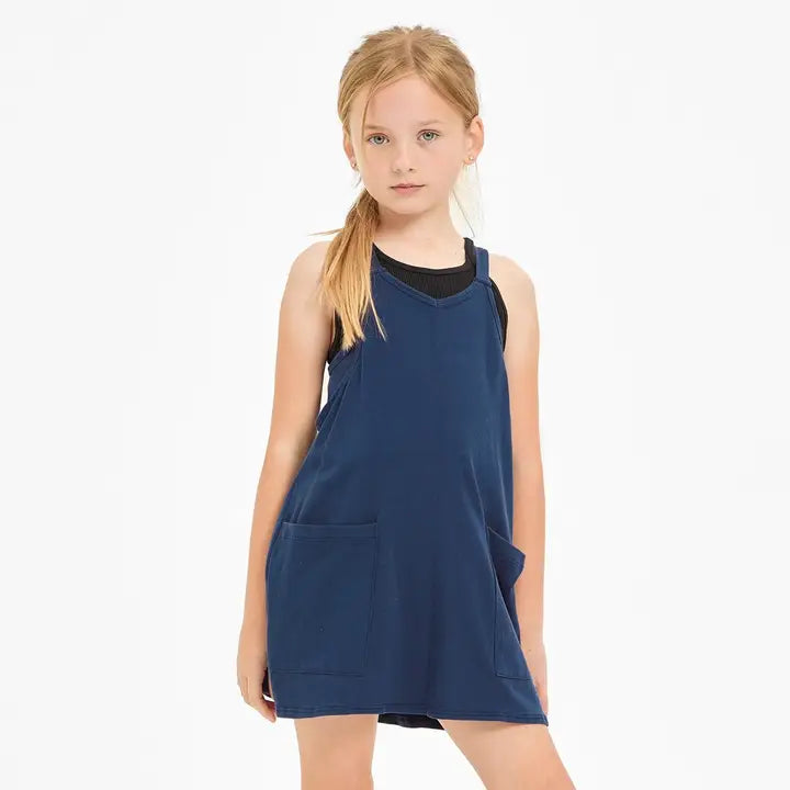 GOOD GIRL relaxed tank dress with built in romper lining