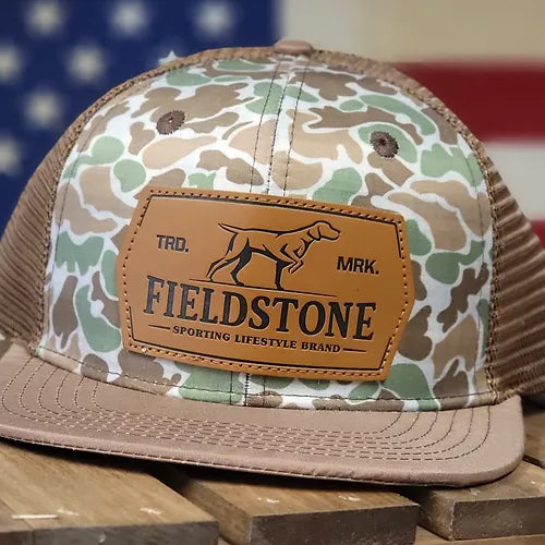 Mens Fieldstone Old School Brown Bill Hat