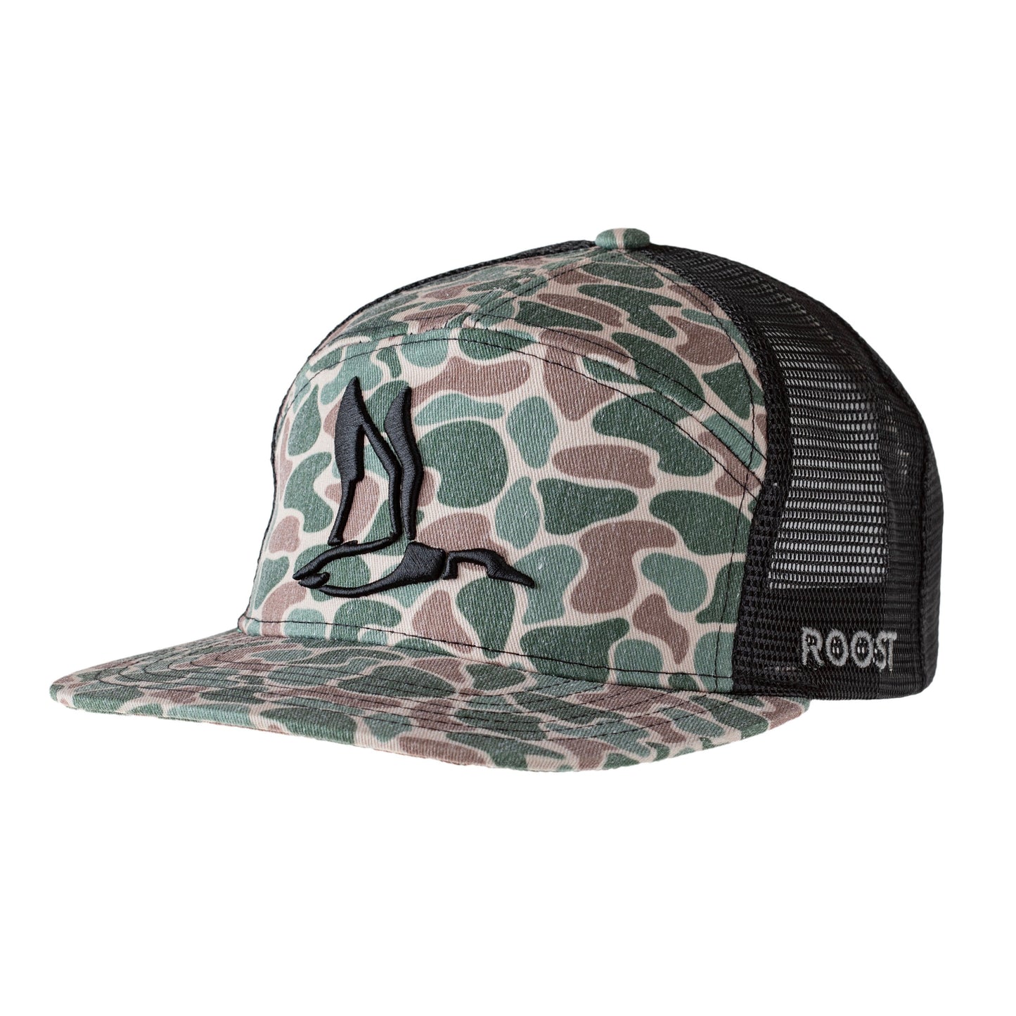 roost black and camo hat